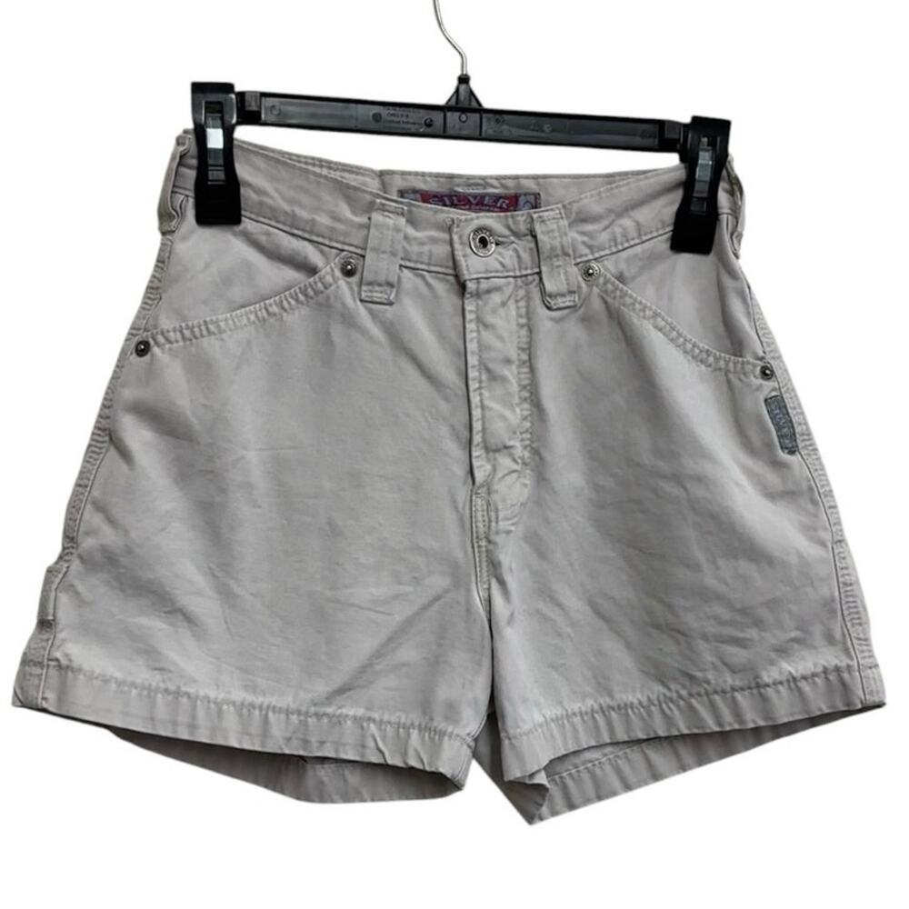 Vintage Silver Jeans Co. Carpenter Shorts Women's 27 Khaki Cotton Y2K